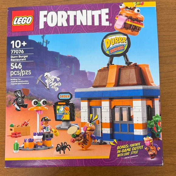 Lego Other - LEGO Fortnite Durr Burger Restaurant Playset - Orange/Blue